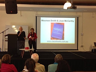 Joan and Maureen talking about their books at the Local Authors Expo at Erina Library 22.7.15